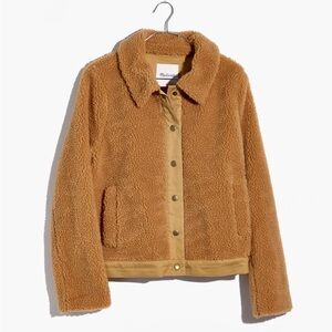 Madewell Sherpa Portland Jacket in Distant Sand Melange